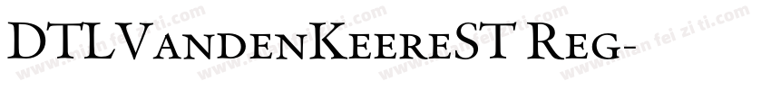 DTLVandenKeereST Reg字体转换